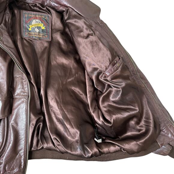 Vintage Wilsons Aviator adventure bound leather jacket motorcycle 2XL mens - Picture 4 of 10